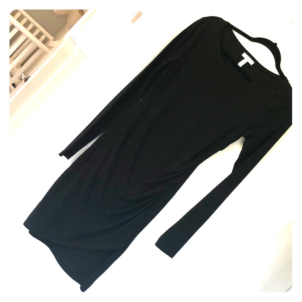 Long sleeved Rouched Body-con Dress